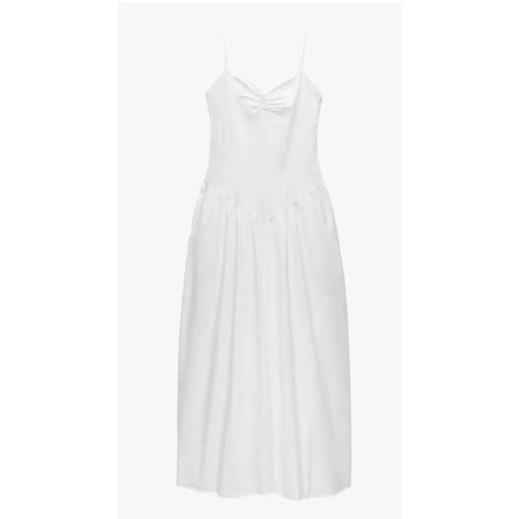 NWT- Zara STRAPPY GABARDINE DRESS-L - Picture 3 of 9